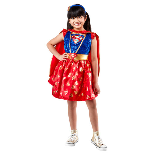 Dc Comics Supergirl Premium Dress Up Costume - Size 7-8y