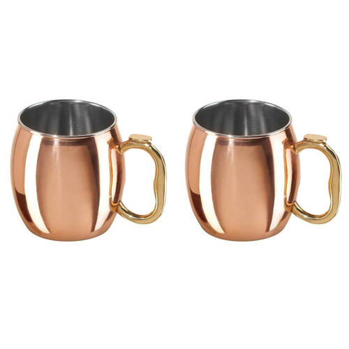2PK Bartender Copper Plated Moscow Mule Cocktail Mug 530ml