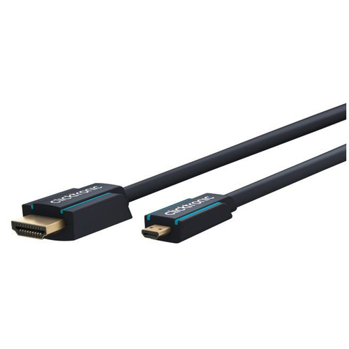 Clicktronic 3m Micro Male HDMI 1.4 Cable Connector - Black