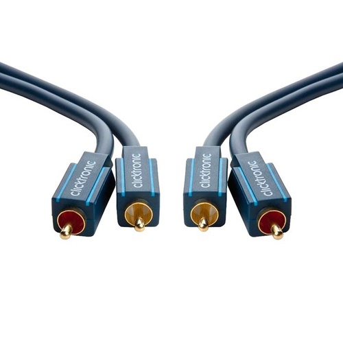 Clicktronic 10m Stereo RCA Male to Male Audio Connector