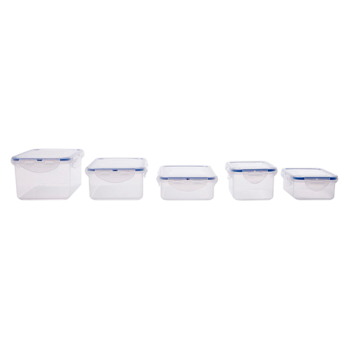 5pc Lock & Lock Classic Rectangular Food Storage Set w/ Lids Clear