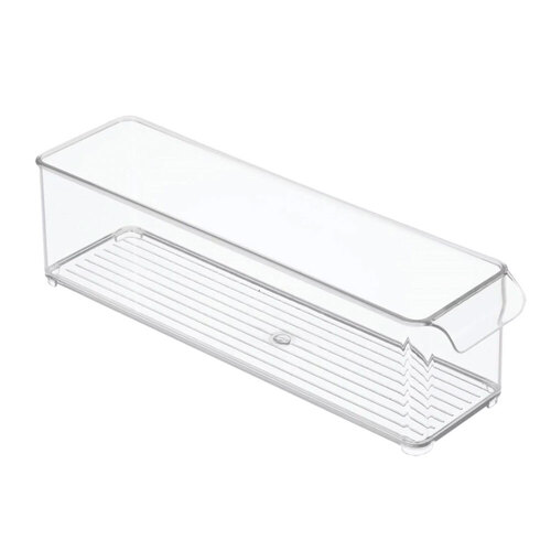 iDesign Fridge Storage Bin 37 x 10 x 10cm Clear