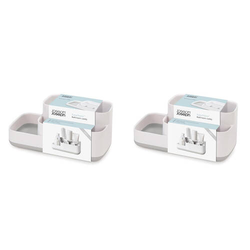 2PK Joseph Joseph EasyStore Bathroom Caddy - Grey/White