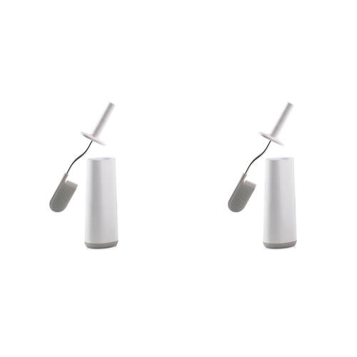 2PK Joseph Joseph Flex Smart Toilet Brush & Stand - Grey/White