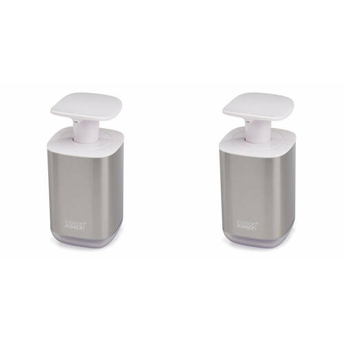 2PK Joseph Joseph Presto Steel Soap Dispenser White