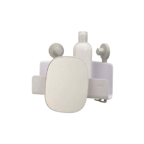 Joseph & Joseph EasyStore 26.5cm Corner Shower Caddy w/ Mirror - White