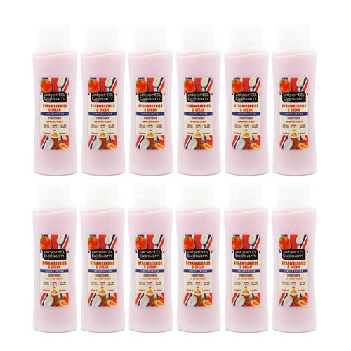 12PK Alberto Balsam Hair Conditioner 350ml Strawberry & Cream Moisturising