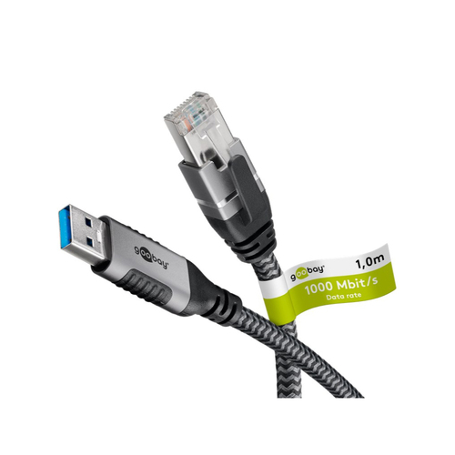 GooBay USB-A 3.0 to RJ45 Ethernet Cable 10m - Black