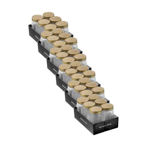 6x 6pc Lemon and Lime Roma Ribbed Conserve Jar 450ml Food Safe Kitchenware