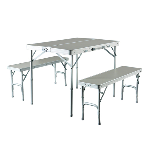 Caribee Folding Table & Chair Combo Grey