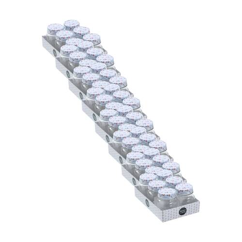 8x 6pc Lemon and Lime Roma Cherry Stripe Deco Conserve Jar 180ml Food Safe