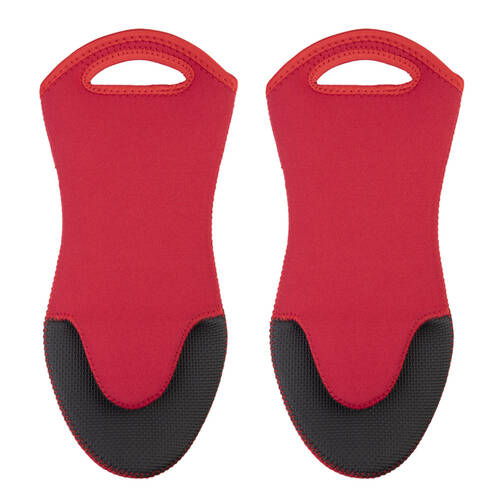 2PK Go Grab N Go Oven Glove Cooking/Baking Pot Holder Mitt - Red