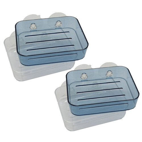 4PK Boxsweden Suction Soap Holder 13.5X10X3cm Assorted
