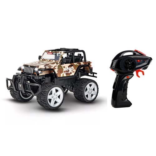 Carrera RC Toy 1:16 36.5cm Jeep Wrangler Camo w/ Winch 2.4Ghz/USB 6y+