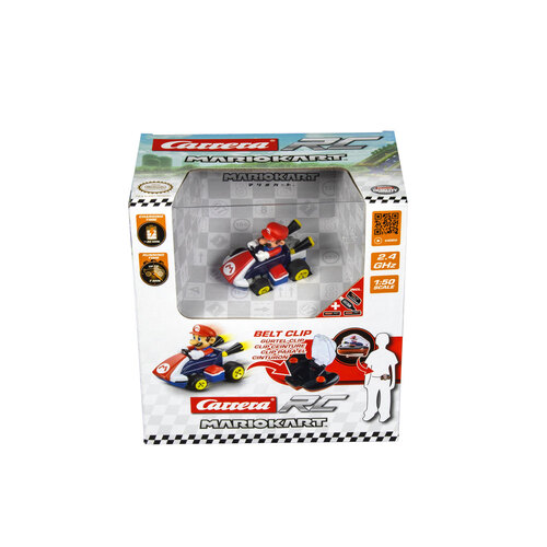 Carrera 1:50 Mini Rc Mario Kart - Mario - 2.4Ghz & Usb RC Toy Car 3y+
