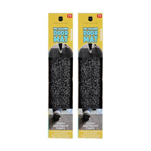 2PK Boxsweden The Amazing Door Mat 75x45cm Removes Dirt & Absorb Water Assorted