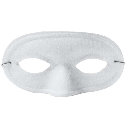 Phantom of the Opera Domino Satin Mask Adult Unisex Costume - White