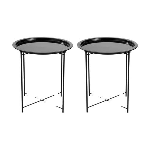 2PK Boxsweden Luno Round Side Table 47x47x50cm Durable Design Assorted