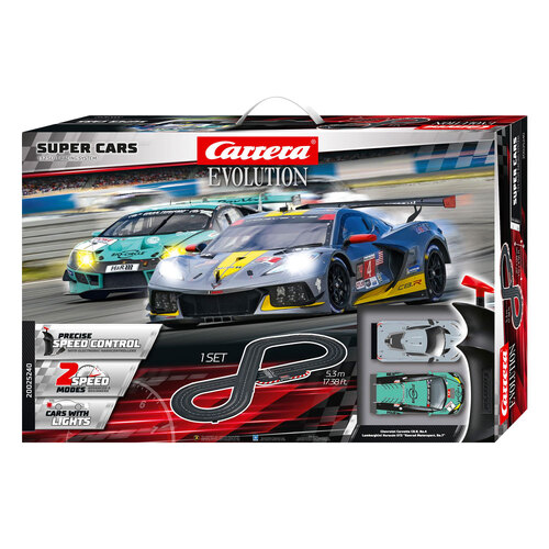 Carrera Super Cars - 5.3m 1:32 Track Slot Car Childrens Toy Set 8y+