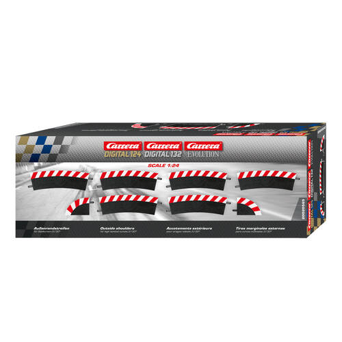 8pc Carrera Outside Shoulder for Curve 2/30 Racing Accessories 8y+