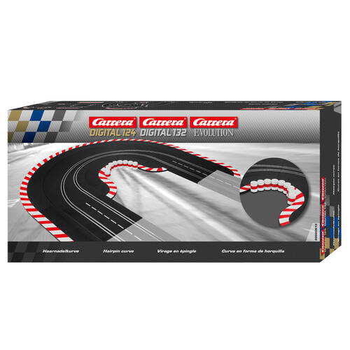 19pc Carrera Hairpin Curve Set 1/60° Slot Car Track Toy 8y+