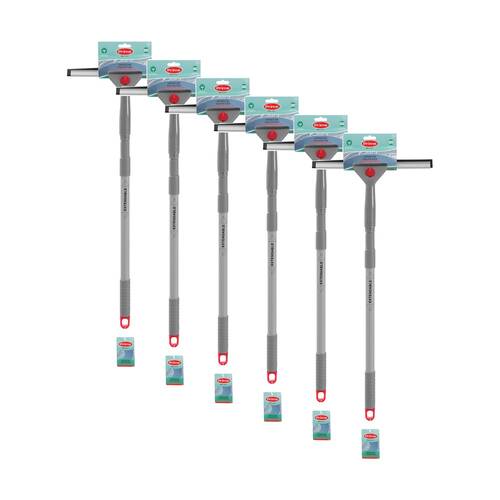 6PK Boxsweden Prime Window Squeegee With Extendable Handle for Cleaning