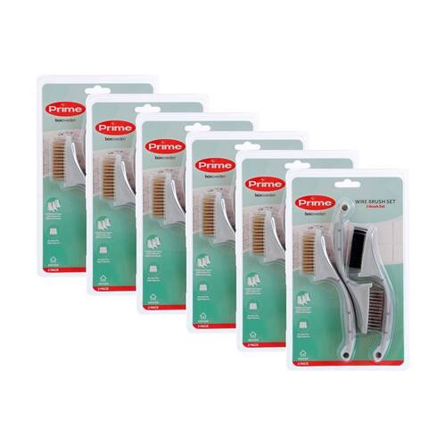 6x 3pc Boxsweden Prime Wire Brush Set Heavy Duty Bristles for Cleaning