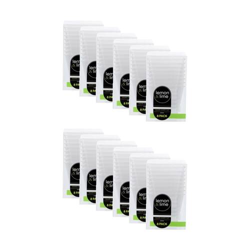 12x 8pc Lemon and Lime Mini Luxe Square Dessert Cup 220ml Reusable Cups