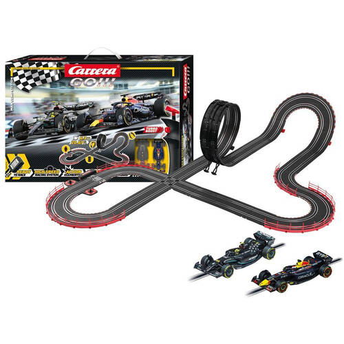 Carrera Max Competition F1 Mercedes AMG & Red Bull Slot Car Race Track Set Kids