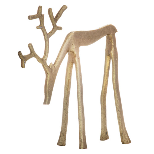 Ladelle Prancer Aluminium Reindeer Decoration 20x17x6cm Gold