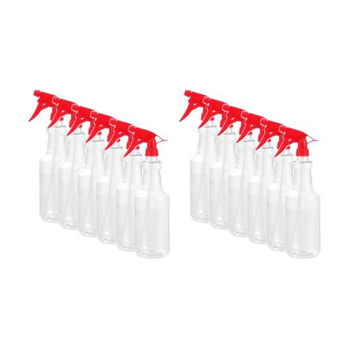 12PK Boxsweden Prime Multipurpose Clear Trigger Spray Bottle 1L Assorted
