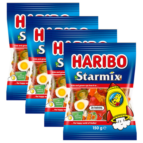 4PK Haribo Starmix Gummies Bag 150g