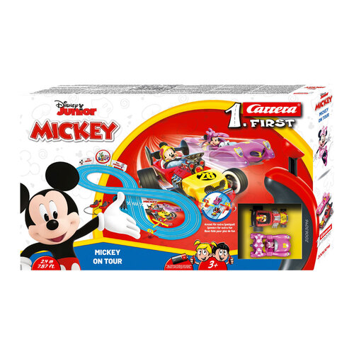 Carrera Mickey On Tour 2.4M Track Slot Car Toy Set 3y+