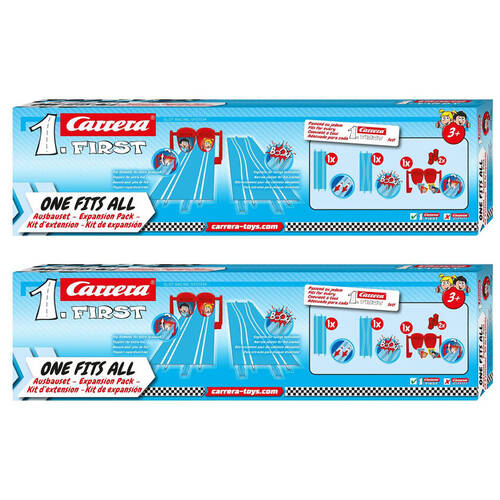 2PK Carrera First Track Slot Car Collision/Flip Extension Set One Fits All Kids