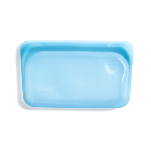 Stasher 355ml/19cm Silicone Snack Bag Reusable Food Storage - Blue