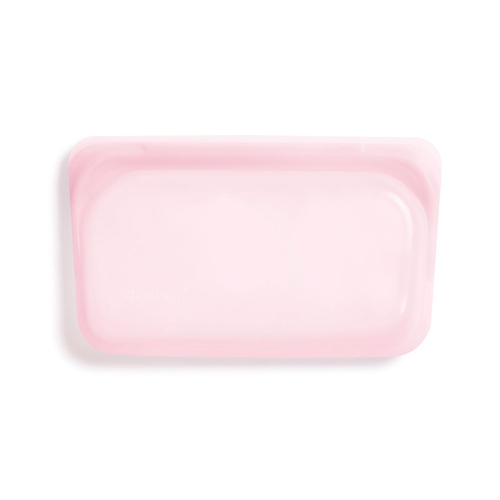 Stasher 355ml/19cm Silicone Snack Bag Reusable Food Storage - Pink
