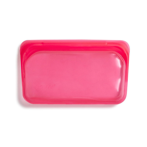 Stasher 355ml/19cm Silicone Snack Bag Reusable Food Storage - Raspberry