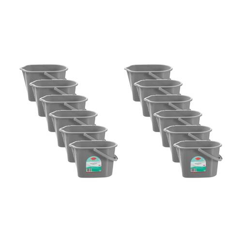 12PK Boxsweden Prime Mop Bucket 10L 35x24x24cm for Cleaning Assorted