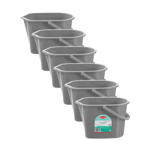 6PK Boxsweden Prime Mop Bucket 10L 35x24x24cm for Cleaning Assorted
