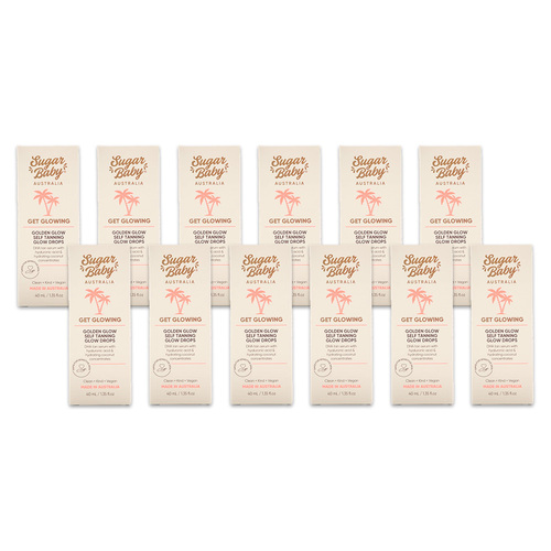 12PK Sugar Baby Get Glowing 40ml Golden Glow Self Tanning Glow Drops