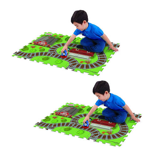2PK Thomas & Friends 28" x 19" Megamat Playmat w/ 1 Assorted Vehicle