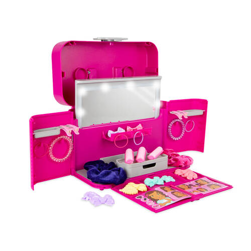 Casdon Ultimate Styling Case Salon Hairdresser Kit Kids 3y+ Pink