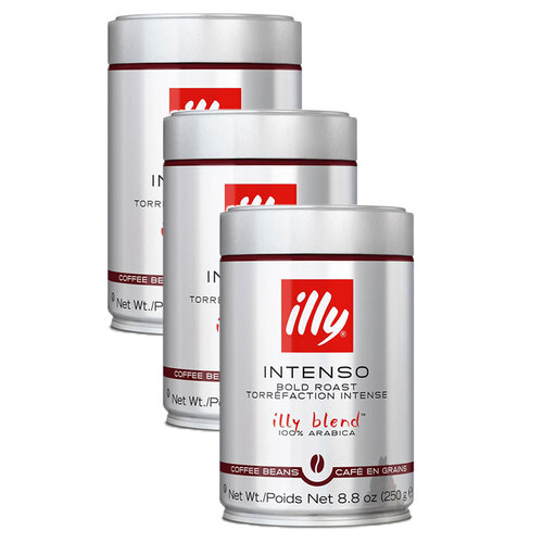 3PK Illy Intenso Coffee Beans 250g