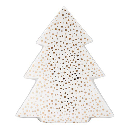 Ladelle Glitz White/Gold Tree 25cm Porcelain Seasonal/Festive Decoration