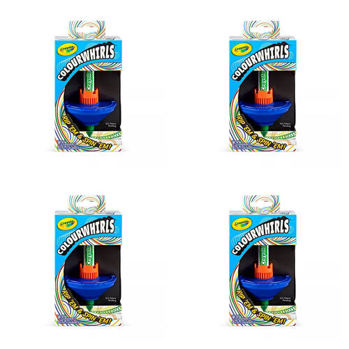 4PK Crayola Colourwhirls Spin Art Educational Toy Kids Asstd 6y+