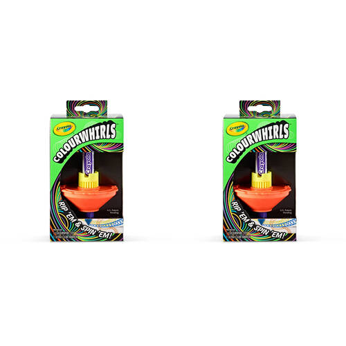 2PK Crayola Colourwhirls Spin Art Educational Toy Neon Asstd 6y+