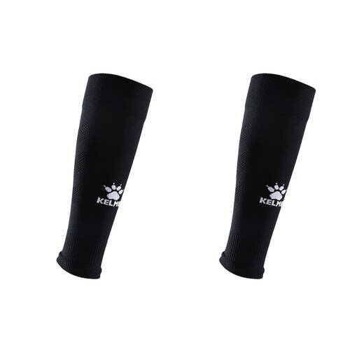 2PK Kelme Sport Footless Soccer Socks/Calf Sleeve Grip Sock Compatable Black