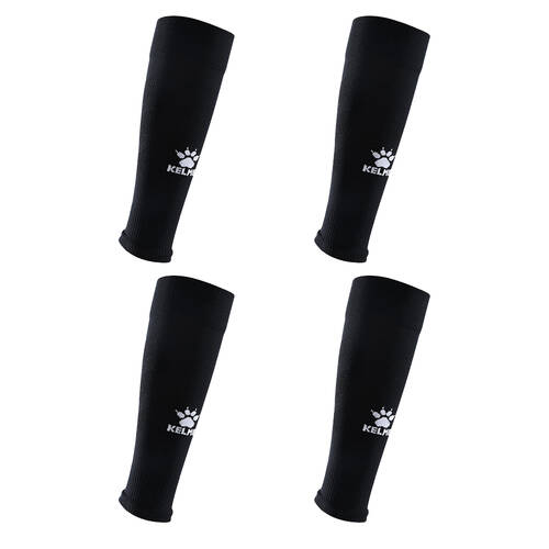 4PK Kelme Sport Footless Soccer Socks/Calf Sleeve Grip Sock Compatable Black