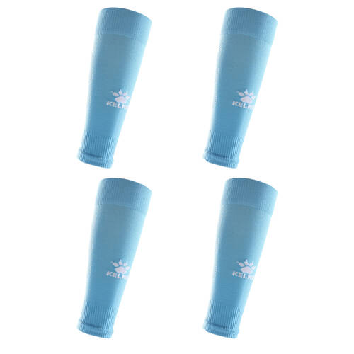 4PK Kelme Sport Footless Soccer Socks/Calf Sleeve Grip Sock Compatable Sky Blue