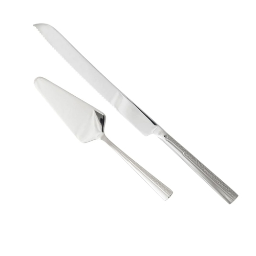 2pc The Original Splayd Cake Knife & Server Stainless Steel Set